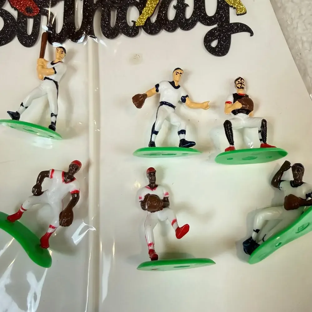 Baseball Birthday Party Cake Toppers Happy Birthday Players Team Decorating Kit